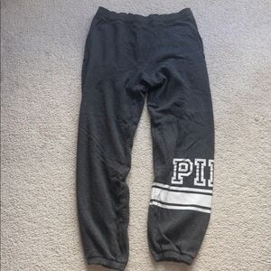PINK Victoria's Secret Charcoal and Light Gray Sweatpants